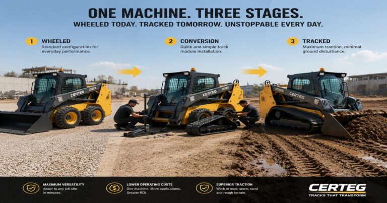 How Mattracks‑Style Track Systems Turn Wheeled Skid Steers into High‑Performance Track Loaders